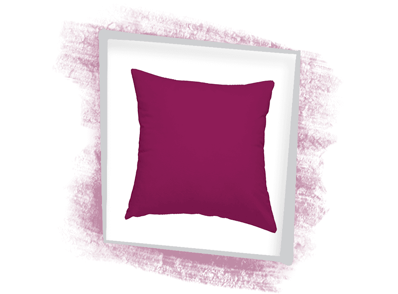 Ein rotes Kissen
